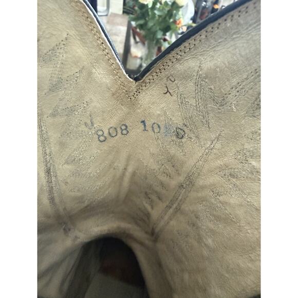 Cowtown Python Snakeskin Cowboy Boots | Black Leather Shaft | Men’s 10 D | USA - Picture 10 of 11